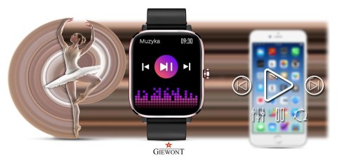 Smartwatch Giewont GW230-3 Różowe Złoto-Czarny