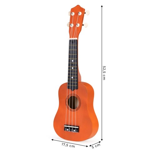 Gitara ukulele dla dzieci drewniana 4 struny nylonowe