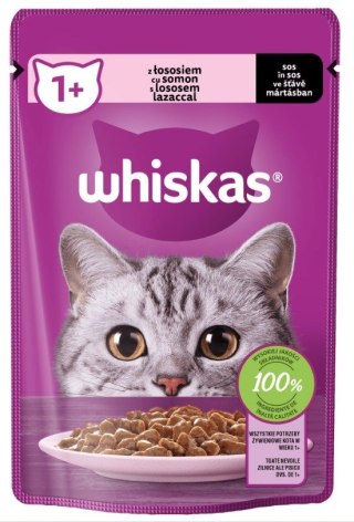 WHISKAS Adult Łosoś w sosie - saszetka 100g