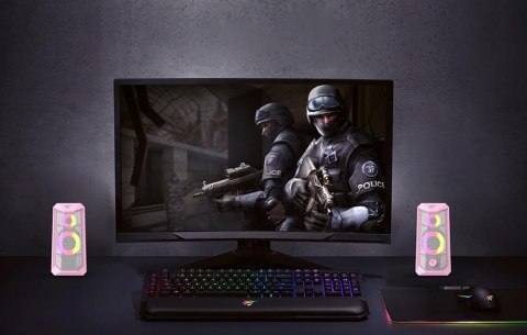 Głośniki komputerowe Havit SK202 pink 2.0 RGB (różowe)