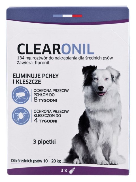 CLEARONIL dla średnich psów (10-20 kg) - 134 mg x 3