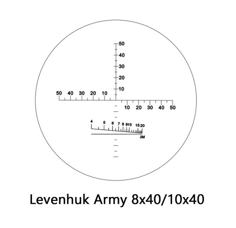 Lornetka Levenhuk Army 10x40 z celownikiem