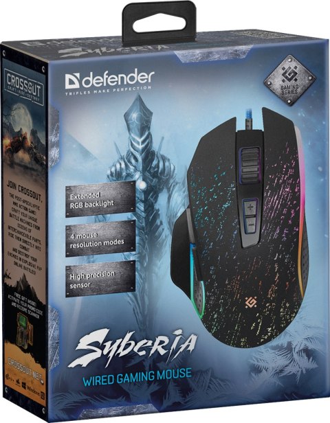 MYSZ DEFENDER GM-680L SYBERIA OPTIC 3200dpi 7P RGB