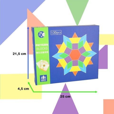 Układanka montessori drewniana kształty 155el.