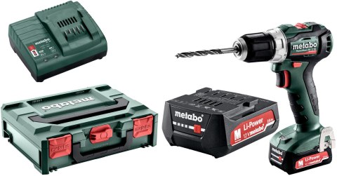 Wiertarko-wkrętarka akumulatorowa Metabo PowerMaxx BS 12 BL 2x2Ah ładowarka walizka