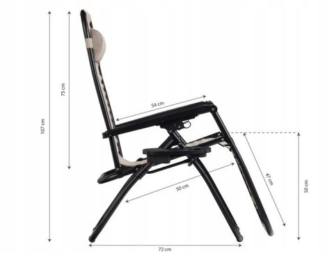 Leżak fotel ogrodowy rozkładany MODERNHOME