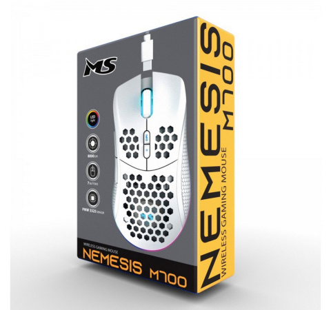 MYSZ MS NEMESIS M700 RF 8000DPI 7P RGB LED PMW3325 BIAŁA