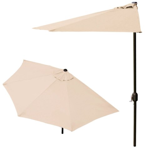 PARASOL OGRODOWY PÓŁ-PARASOL ŚCIENNY NA TARAS 2,7M BEŻOWY PARASOL OGRODOWY PÓŁ-PARASOL ŚCIENNY NA TARAS 2,7M BEŻOWY