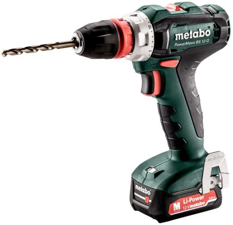 Wiertarko-wkrętarka akumulatorowa Metabo PowerMaxx BS 12 Q 2x2Ah ładowarka walizka