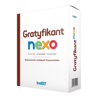 Oprogramowanie InsERT - Gratyfikant nexo PRO rozszerzenie o kolejnych 50 pracowników