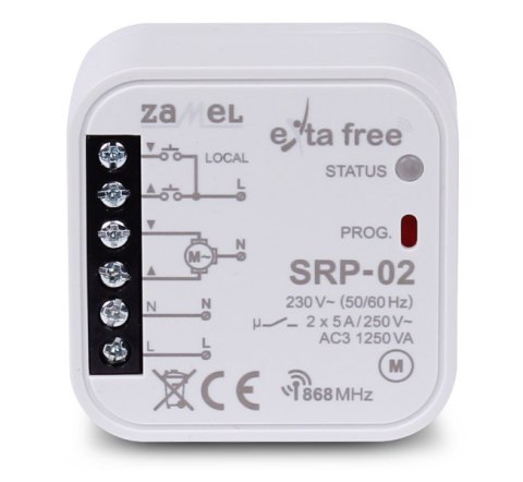 Sterownik rolet dopuszkowy EXTA FREE SRP-02