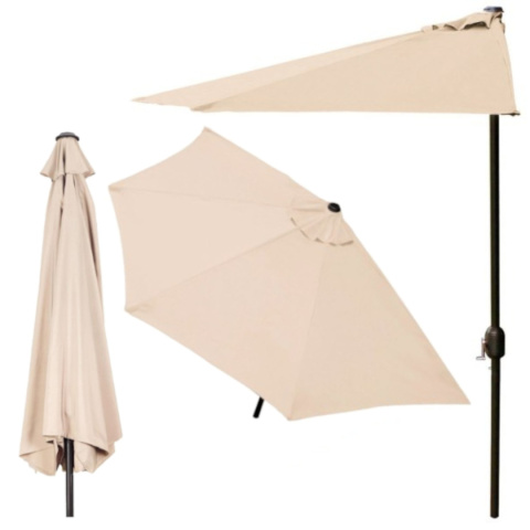 PARASOL OGRODOWY PÓŁ-PARASOL ŚCIENNY NA TARAS 2,7M BEŻOWY PARASOL OGRODOWY PÓŁ-PARASOL ŚCIENNY NA TARAS 2,7M BEŻOWY