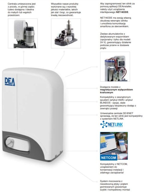 Zestaw DEA LIVI 6/24N/F KIT do 600kg do bram przesuwnych