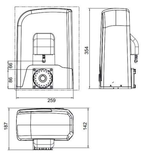 Zestaw DEA LIVI 6/24N/F KIT do 600kg do bram przesuwnych