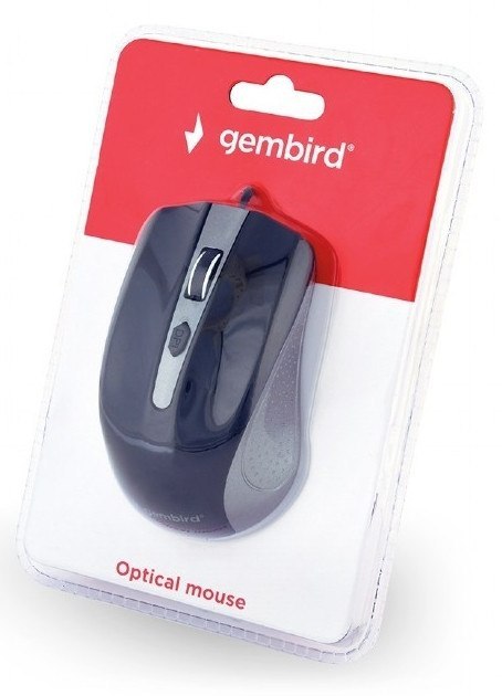 Mysz Przewodowa GEMBIRD MUS-4B-01-GB Szaro-czarny MUS-4B-01-GB