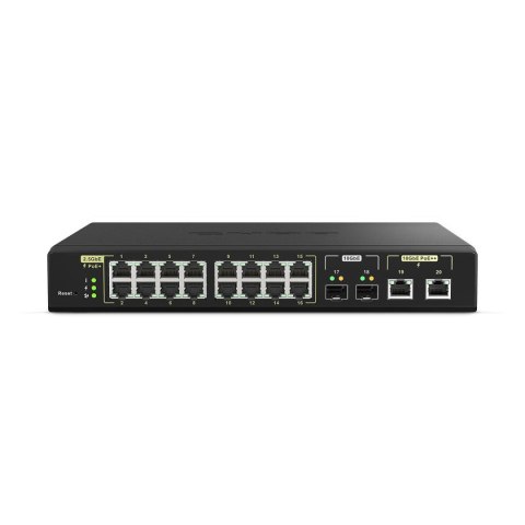 Switch zarządzalny QNAP QSW-M2116P-2T2S 16x 2,5GbE 2x 10GbE 2x 10GbE SFP+ PoE++ 280W Switch zarządzalny QNAP QSW-M2116P-2T2S 16x 2,5GbE 2x 10GbE 2x 10GbE SFP+ PoE++ 280W