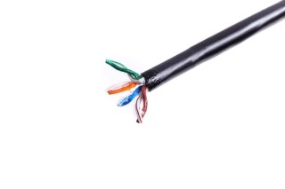 Kabel teleinformatyczny instalacyjny zewnętrzny żelowany DIGITUS kat.5e, U/UTP, Fca, drut, AWG24/1, PE, 100m, czarny