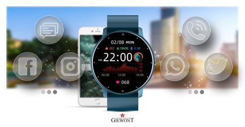 Smartwatch Giewont GW120-4 Niebieski-Niebieski