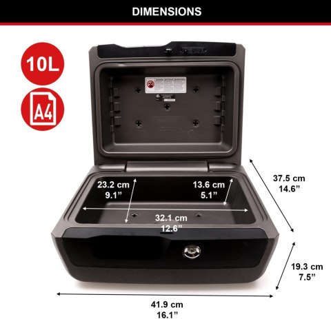 Kasetka na dokumenty ogniodporna i wododporna MasterLock LCFW30100