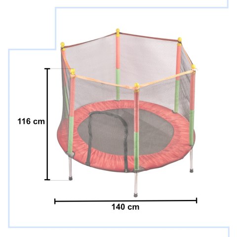 Trampolina ogrodowa dla dzieci siatka 140x116cm