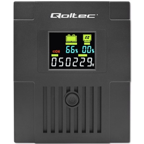 Qoltec Zasilacz awaryjny UPS | Monolith | 1500VA | 900W | LCD | USB