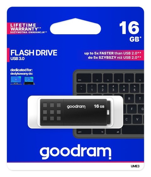 Pendrive GoodRam UME3 UME3-0160K0R11 (16GB; USB 3.0; kolor czarny)