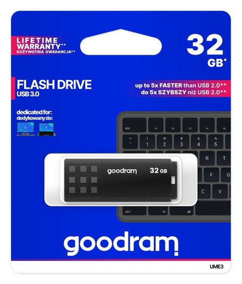 Pendrive GoodRam UME3 UME3-0320K0R11 (32GB; USB 3.0; kolor czarny)