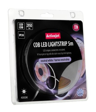 Taśma LED COB 5m barwa neutralna IP20