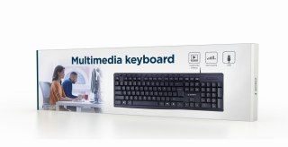 GEMBIRD KLAWIATURA MULTIMEDIALNA KB-UM-107 USB, US LAYOUT, CZARNA