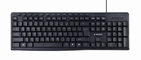 GEMBIRD KLAWIATURA MULTIMEDIALNA KB-UM-107 USB, US LAYOUT, CZARNA