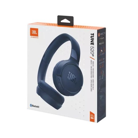 Słuchawki JBL TUNE 520 BT (blue, bezprzewodowe, nauszne)