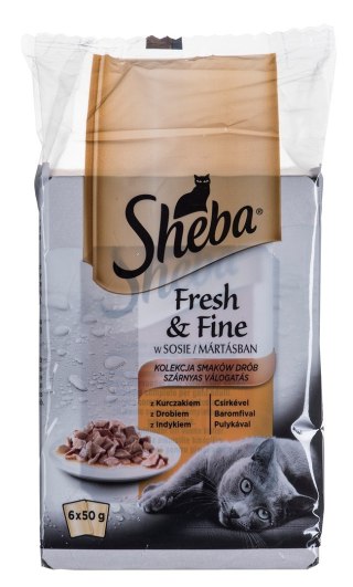 Sheba mini drobiowe dania w sosie 6x50g