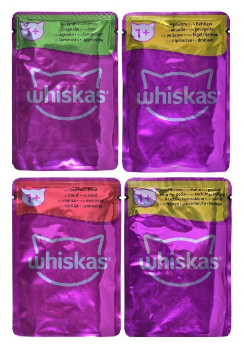 Whiskas Sasz Sos Drób/Jag/Woł/Kur 12x85g