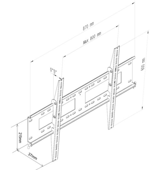 UCHWYT DO TV LCD/LED AR-88XL ART 37-100" 80KG reg. pion 37mm maxVESA 800x600