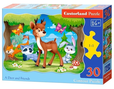 CASTORLAND Puzzle 30 elementów A Deer and Friends - Leśne zwierzątka 4+