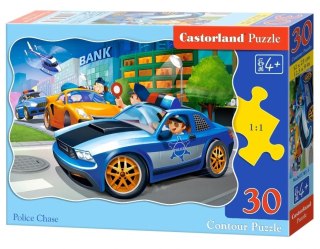 CASTORLAND Puzzle 30 elementów Police Chase - Policja 4+