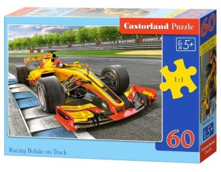 CASTORLAND Puzzle 60 elementów Racing Bolide on Track - Samochód wyścigowy 5+