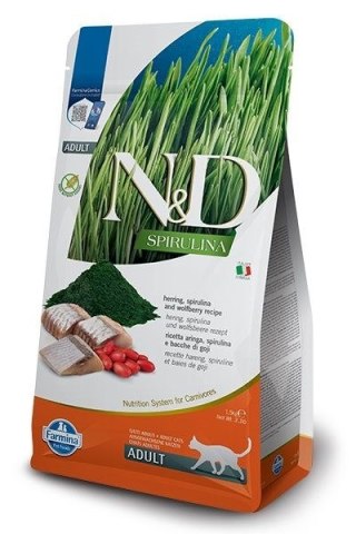 FARMINA N&D SPIRULINA HERRING CAT ADULT 1,5kg