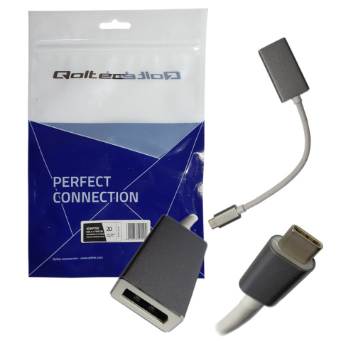 Qoltec Adapter USB 3.1 Typ C męski - DisplayPort żeński 4K