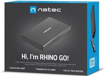 OBUDOWA DYSKU ZEWNĘTRZNA NATEC RHINO GO SATA 2.5cala USB 3.0 Czarna