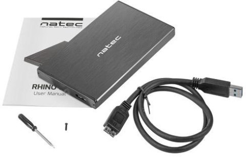 OBUDOWA DYSKU ZEWNĘTRZNA NATEC RHINO GO SATA 2.5cala USB 3.0 Czarna