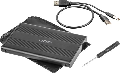 OBUDOWA DYSKU ZEWNĘTRZNA UGO MARAPI S120 SATA 2.5cala USB 2.0 CZARNA