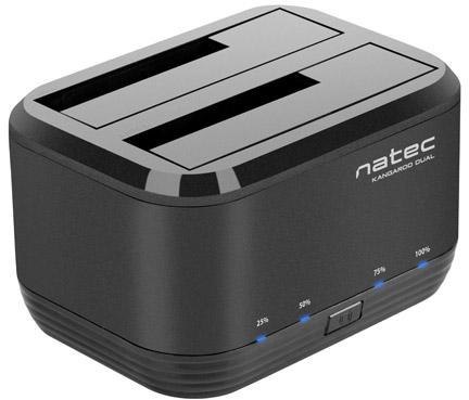 STACJA DOKUJĄCA HDD NATEC KANGAROO DUAL 2.5/3,5cala USB 3.0 + ZASILACZ