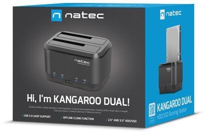 STACJA DOKUJĄCA HDD NATEC KANGAROO DUAL 2.5/3,5cala USB 3.0 + ZASILACZ