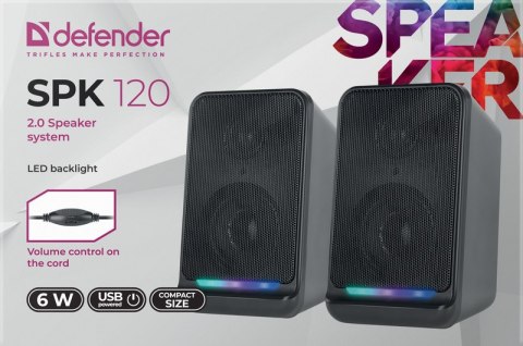 GŁOŚNIKI DEFENDER SPK-120 2.0 6W USB