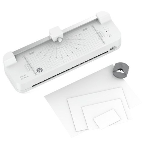 Laminator HP ONELAM COMBO A3, zintegrowany trymer, prędkość laminowania 40 cm/min, biały