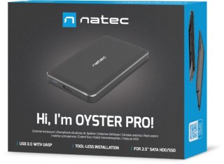 OBUDOWA DYSKU ZEWNĘTRZNA NATEC OYSTER PRO SATA 2.5cala USB 3.0 CZARNA SLIM