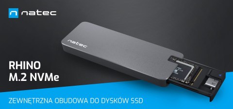 OBUDOWA SSD ZEWNĘTRZNA NATEC RHINO M.2 NVME USB-C 3.1 GEN 2 ALUMINIUM