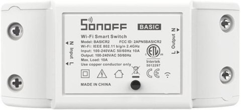 SONOFF BASIC R2 inteligentny bezprzewodowy przełącznik przekaźnik sterownik Wi-Fi biały