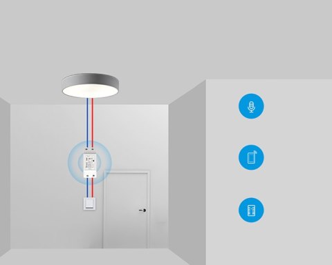 SONOFF BASIC R2 inteligentny bezprzewodowy przełącznik przekaźnik sterownik Wi-Fi biały